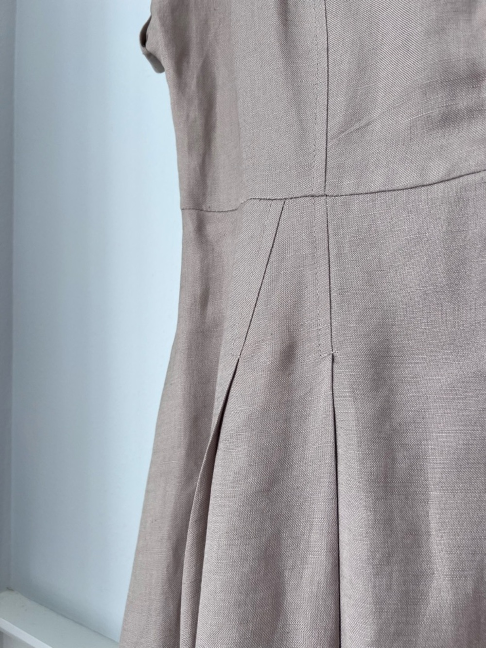 Donna Karan Beige Shirt Midi Dress size 8 - Picture 7 of 14